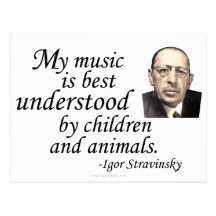 Stravinsky sur la compréhension cartes postales