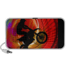 Stries claires de motocross dans un Windtunnel Haut-parleur iPod