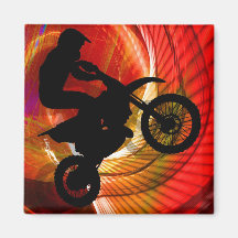 Stries claires de motocross dans un Windtunnel Aimant Pour Réfrigérateur