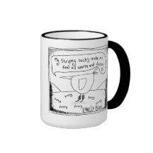 "Stripey cogne" l'oiseau seul Tasse À Café