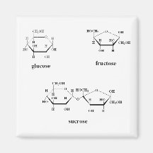 struture chimique pour différents sucres magnets