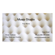 Studio de musique modèles de cartes de visite