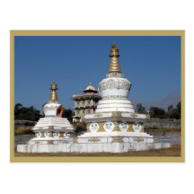 Stupas chez Dzongsar Shedra Cartes Postales