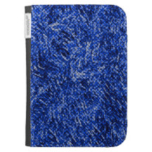Style bleu en verre souillé de diamant étuis pour kindle