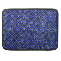 Style bleu en verre souillé de diamant poche pour macbook