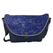 Style bleu en verre souillé de diamant sacoche