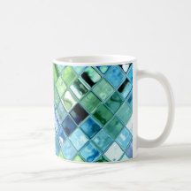Style choisi et taille d'océan de mosaïque d'art d tasse à café