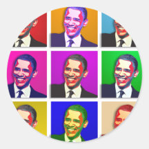 Style d'art de bruit d'Obama Adhésif