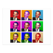 Style d'art de bruit d'Obama Carte Postale