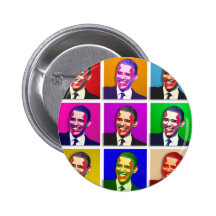 Style d'art de bruit d'Obama Pin's