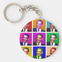 Style d'art de bruit d'Obama Porte-clef