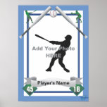 Style de carte de base-ball affiche