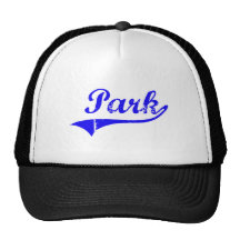 Style de classique de nom de famille de parc casquettes de camionneur