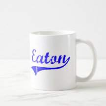 Style de classique de nom de famille d'Eaton Tasse À Café