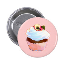 Style de cru de petit gâteau et de chaise badge avec épingle