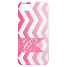 Style d'Ombre Chevron ! monogramme de roses indien Coque iPhone 5 Case-Mate