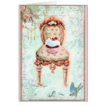 Style victorien de petit gâteau français cartes de vœux