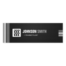 Styliste en coiffure - blanc noir urbain cartes de visite personnelles
