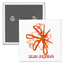 Styliste en coiffure de salons de coiffure de cise badges avec agrafe