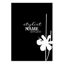 Styliste Shubby noir vertical Cartes De Visite Personnelles