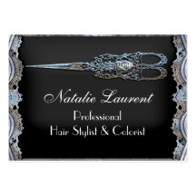 Styliste vintage chic pur de ciseaux cartes de visite personnelles