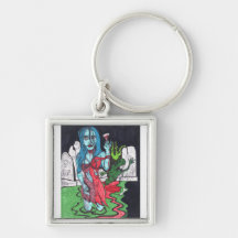 Substance gluante verte perméable Keychain Porte-clefs