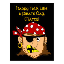 Substance personnalisable de pirate d'homme de pir cartes postales