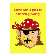 Substance personnalisable de pirate d'homme de pir invitations