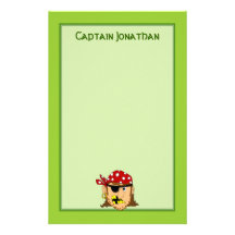 Substance personnalisable de pirate d'homme de pir papier à lettre personnalisé