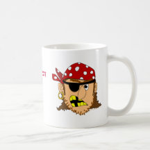 Substance personnalisable de pirate d'homme de pir tasses à café