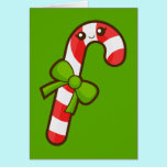 Sucre de canne de Noël cartes
