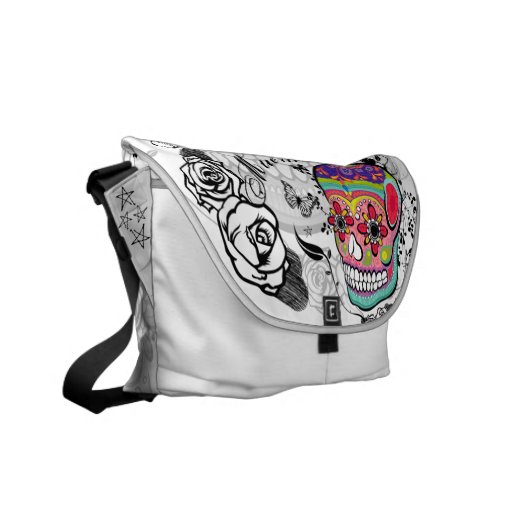 Sucre urbain Skull Dia De Los Muertes Bag Besaces