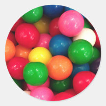 Sucrerie colorée de boule de gomme adhésif rond