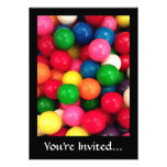 Sucrerie colorée de boule de gomme invitations