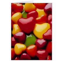 Sucrerie de coeur carte de vœux