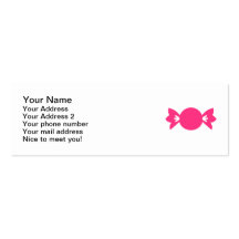 Sucrerie rose cartes de visite personnelles