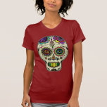 Sucrez l'art de crâne - jour de la chemise morte t-shirt