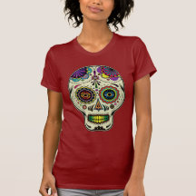 Sucrez l'art de crâne - jour de la chemise morte t-shirt