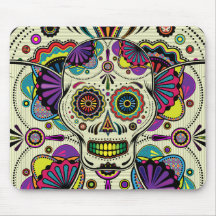 Sucrez l'art de crâne - jour du mousepad mort tapis de souris