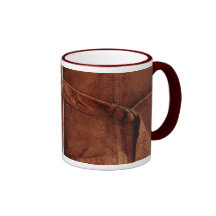 Suède de Brown avec la courroie et la boucle Tasse À Café