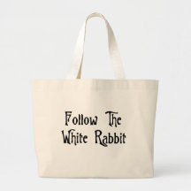Suivez le lapin blanc sac
