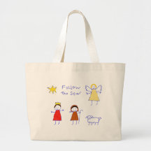 Suivez l'étoile sacs en toile