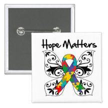 Sujets d'espoir d'autisme badges