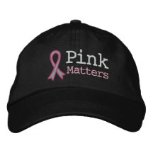 Sujets roses de cancer du sein chapeau brodé