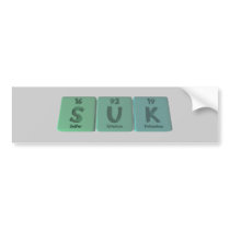 Suk en tant que potassium d'uranium de soufre autocollants pour voiture