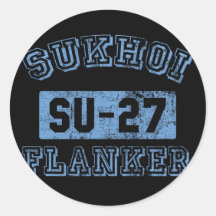Sukhoi Flanker - BLEU Autocollant