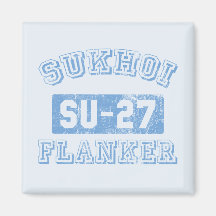 Sukhoi Flanker - BLEU Magnets Pour Réfrigérateur