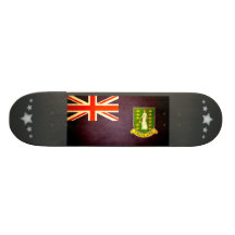 Sun a embrassé le drapeau des Îles Vierges britann Plateaux De Skateboards