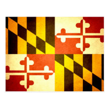 Sun a embrassé le drapeau du Maryland Carte Postale