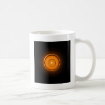 Sun en céramique orange tasse à café